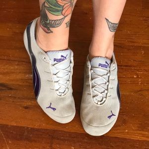 Puma suede running shoes